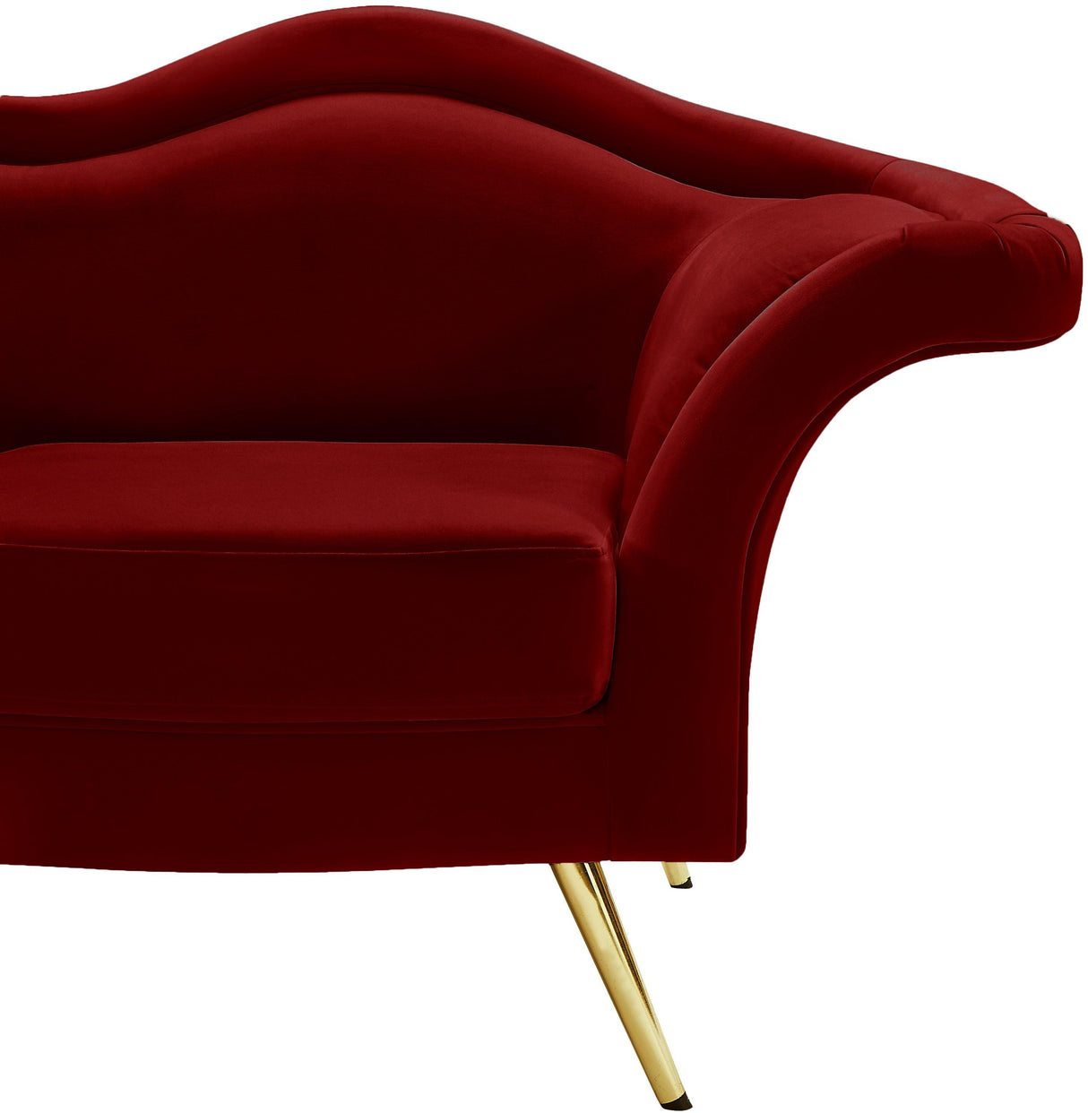 Lips Red Velvet Chair - galleria furniture outlet