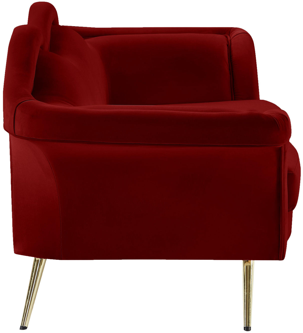 Lips Red Velvet Loveseat - galleria furniture outlet