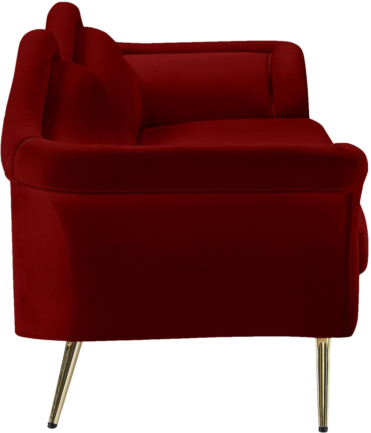 Lips Red Velvet Sofa - galleria furniture outlet