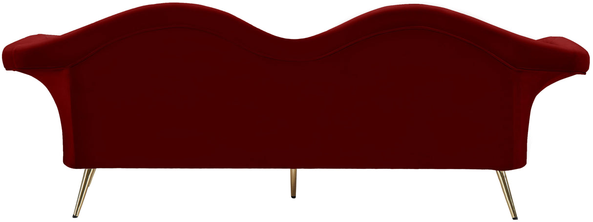 Lips Red Velvet Sofa - galleria furniture outlet
