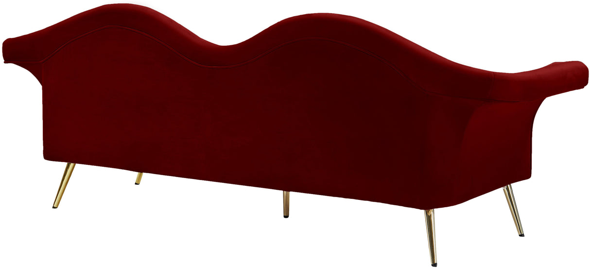 Lips Red Velvet Sofa - galleria furniture outlet