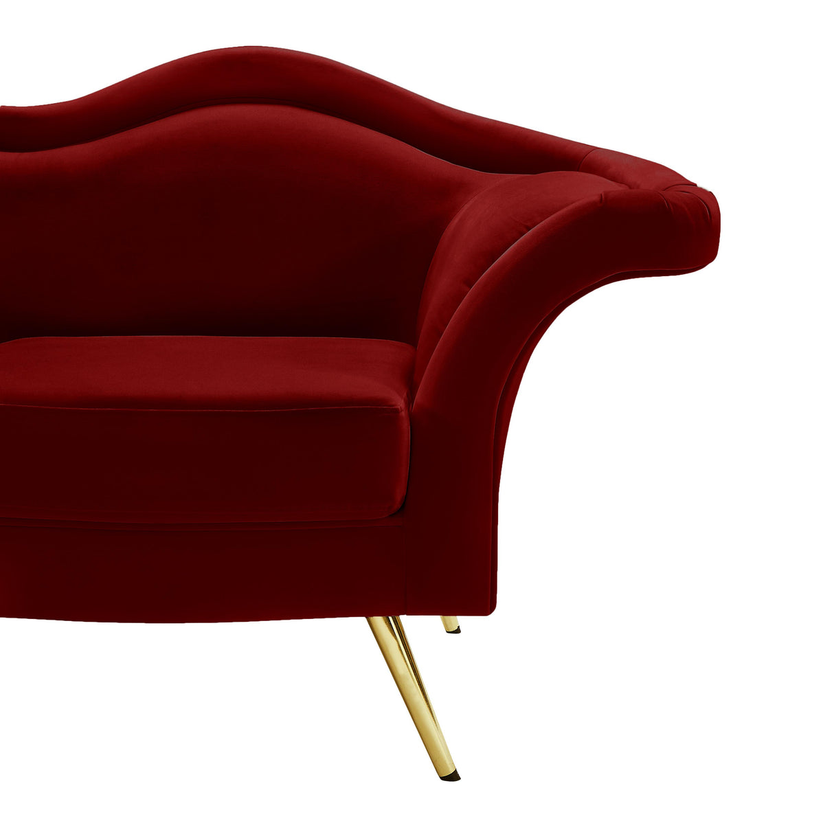 Lips Red Velvet Loveseat - galleria furniture outlet