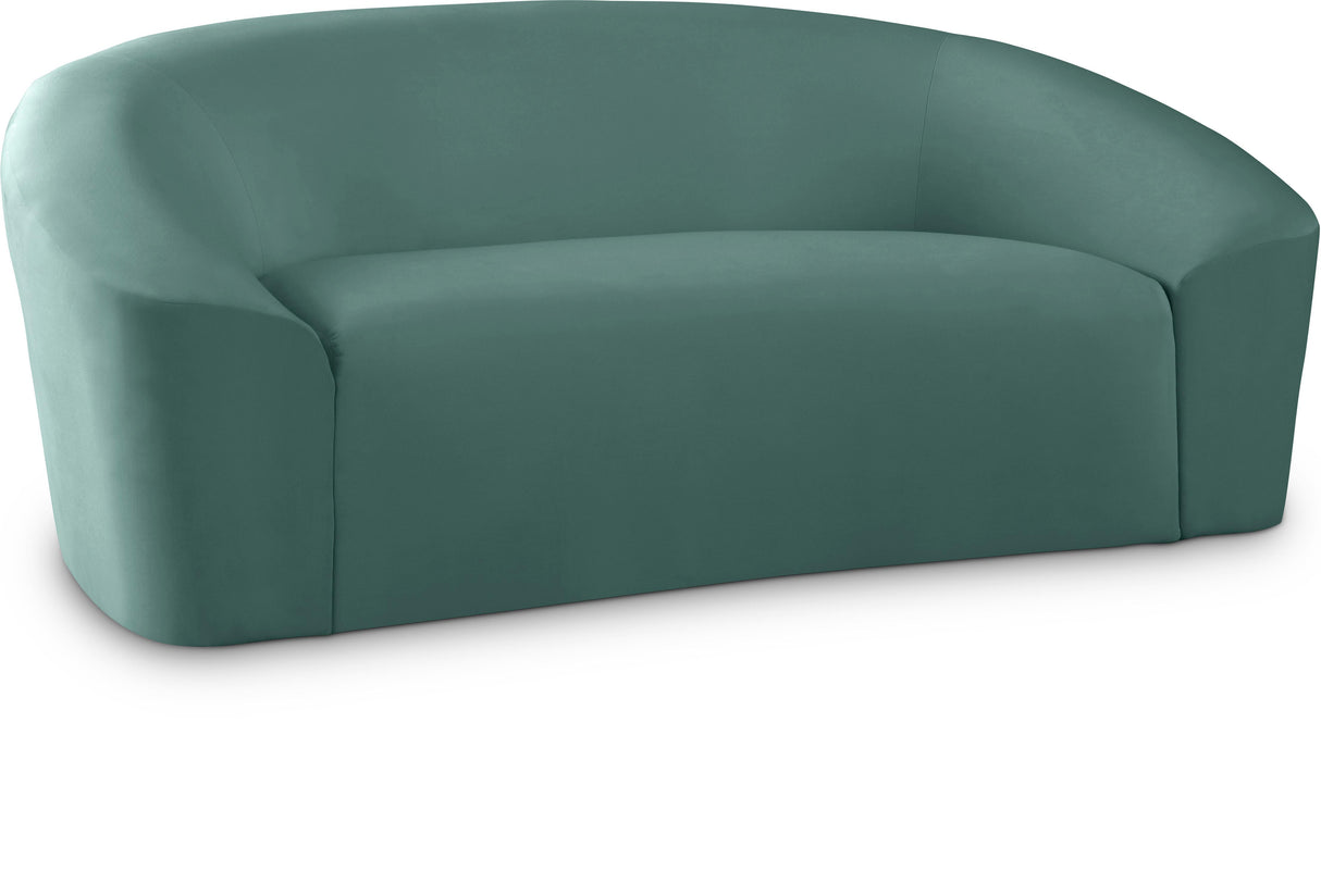 Riley Mint Velvet Loveseat - galleria furniture outlet
