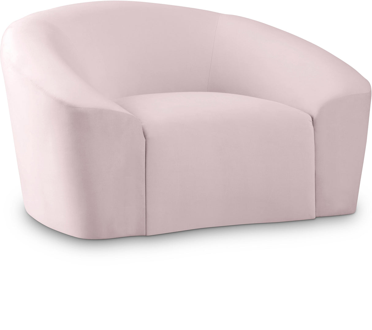 Riley Pink Velvet Chair - galleria furniture outlet