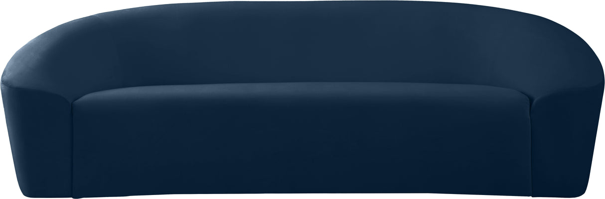 Riley Navy Velvet Sofa - galleria furniture outlet