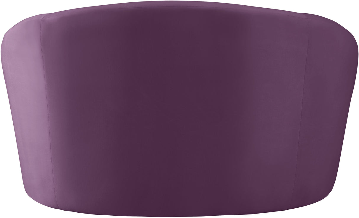 Riley Purple Velvet Chair - galleria furniture outlet