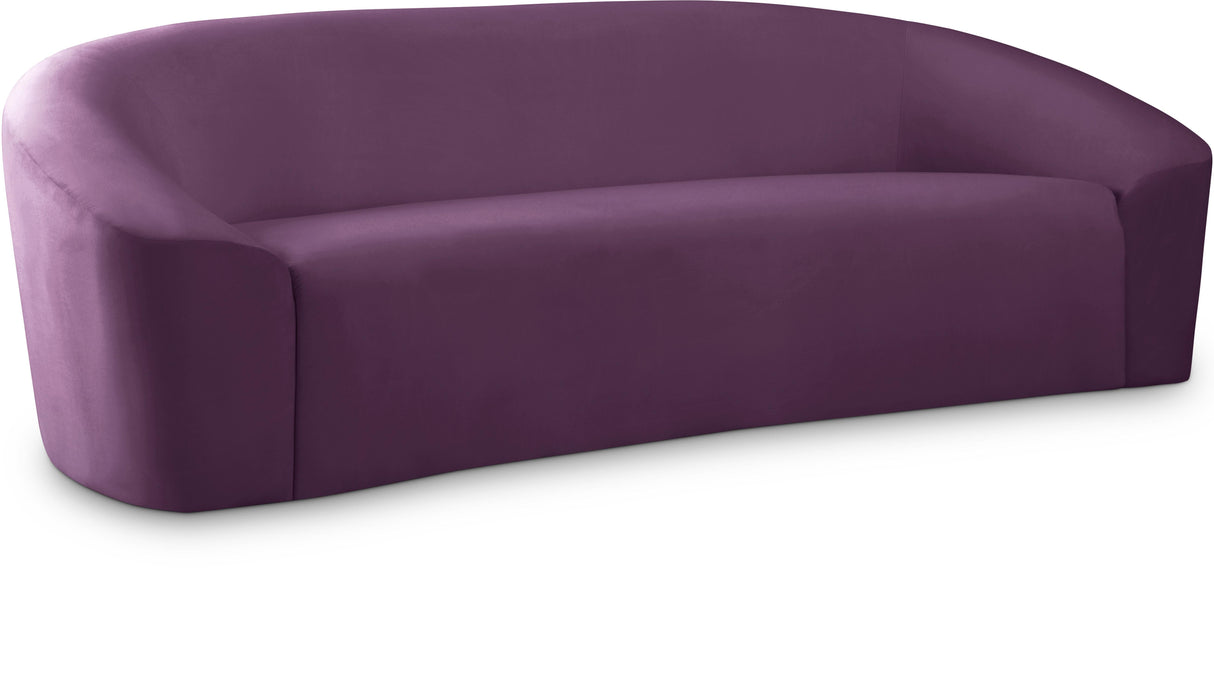 Riley Purple Velvet Sofa - galleria furniture outlet