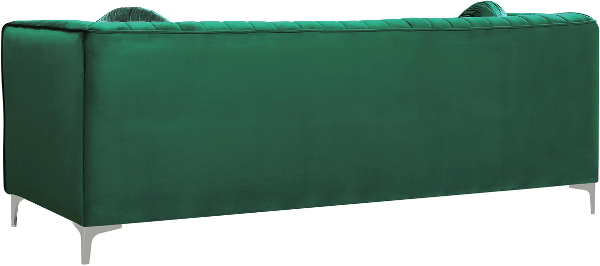 Isabelle Green Velvet Sofa - galleria furniture outlet