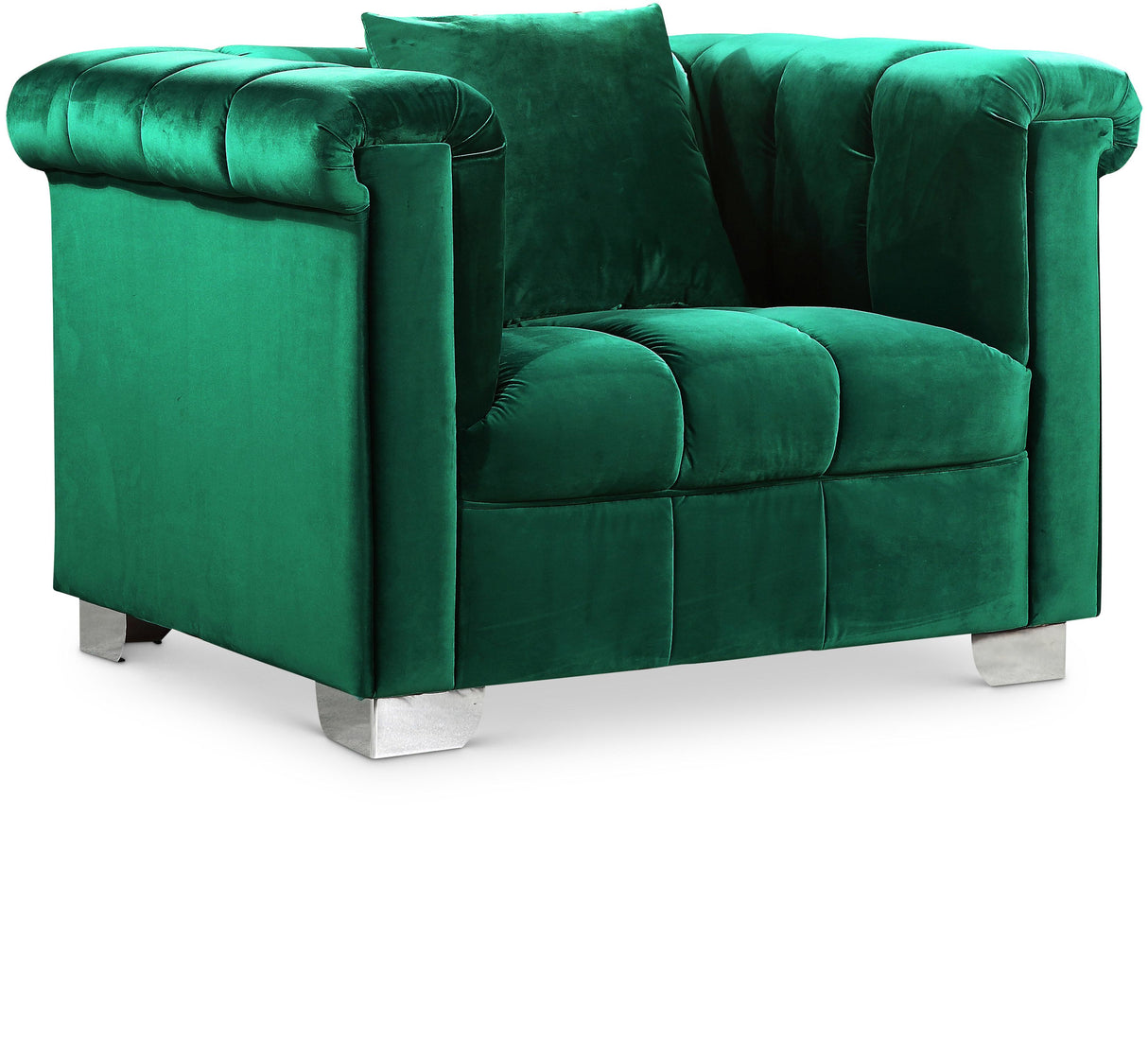 Kayla Green Velvet Chair - galleria furniture outlet