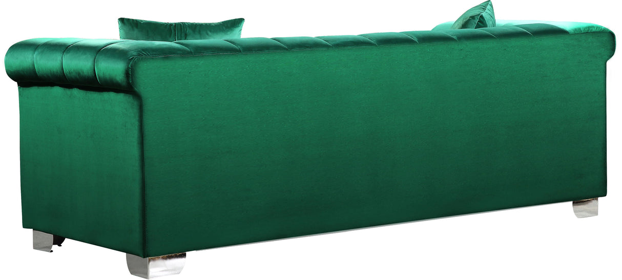 Kayla Green Velvet Loveseat - galleria furniture outlet