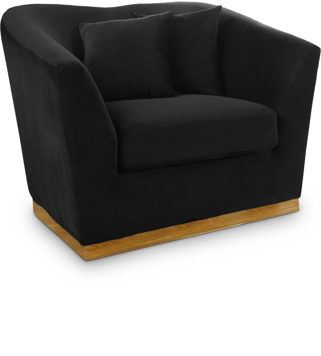 Arabella Black Velvet Chair - galleria furniture outlet