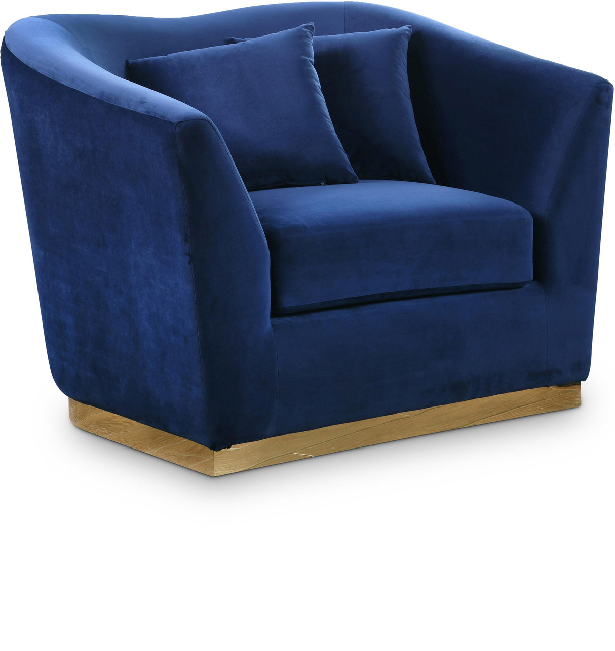 Arabella Navy Velvet Chair - galleria furniture outlet