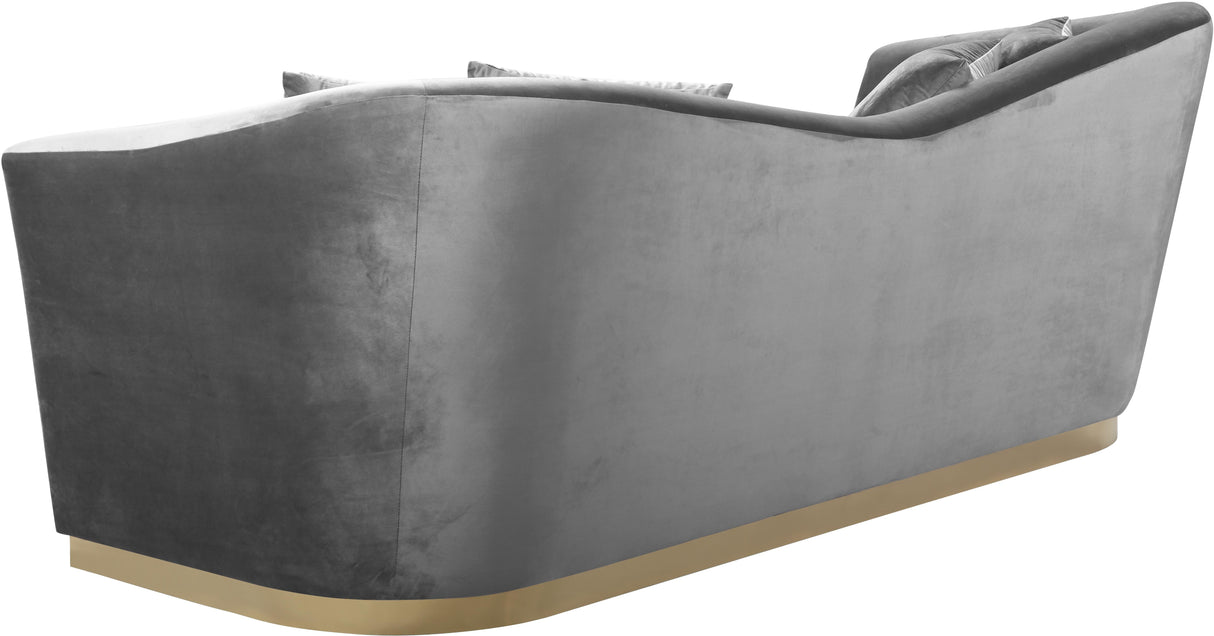 Arabella Grey Velvet Sofa - galleria furniture outlet