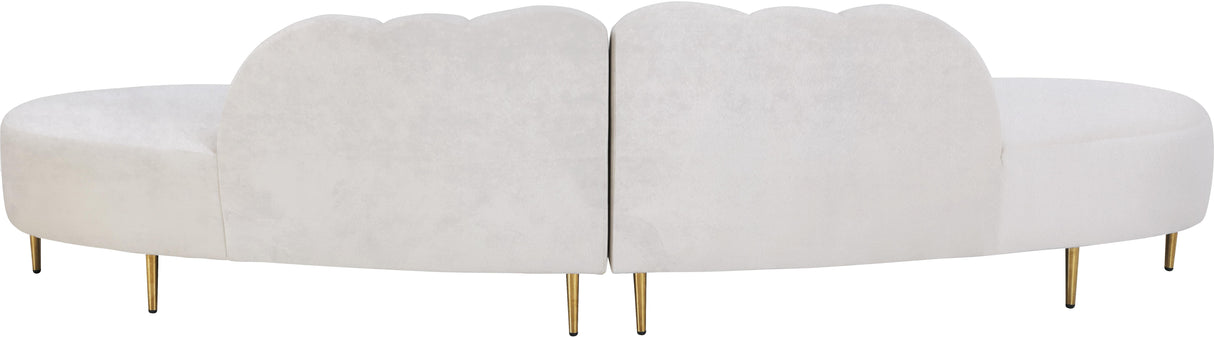 Divine Cream Velvet 2pc. Sectional - galleria furniture outlet