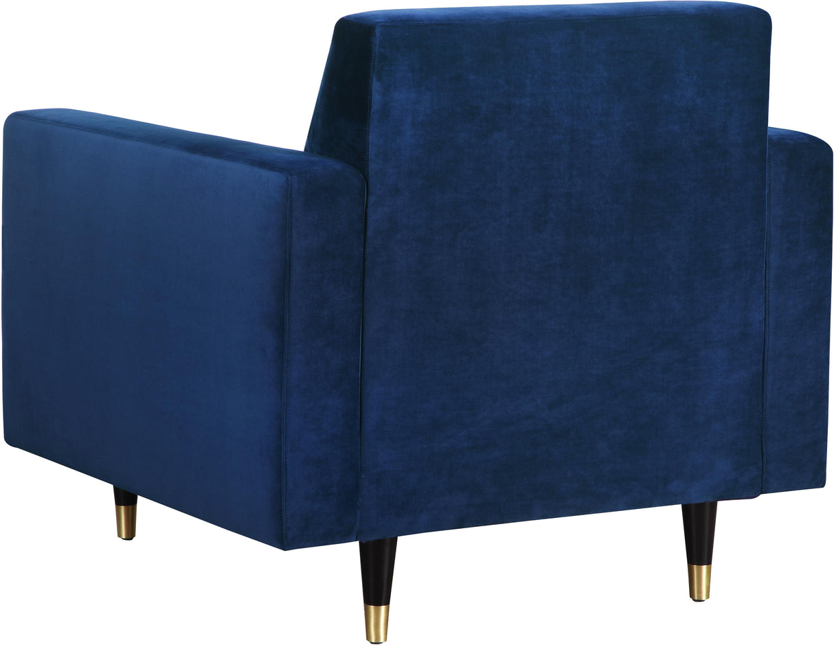 Lola Navy Velvet Chair - galleria furniture outlet