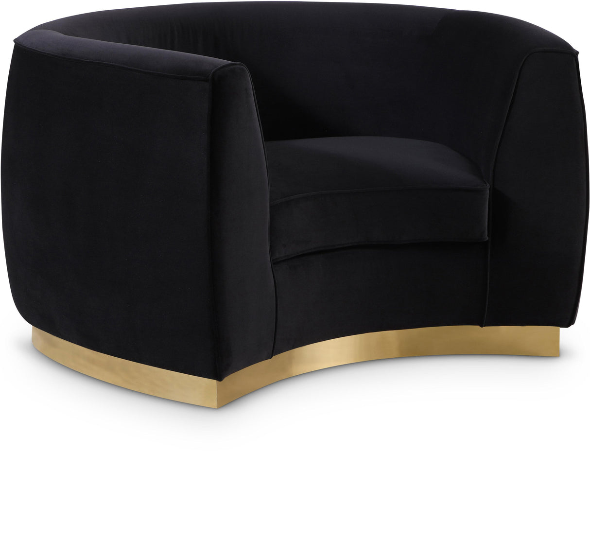 Julian Black Velvet Chair - galleria furniture outlet