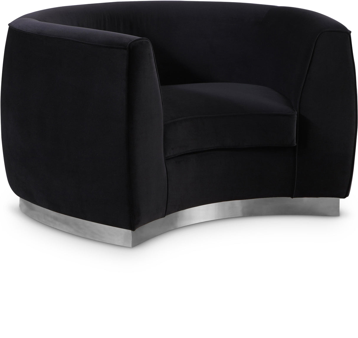 Julian Black Velvet Chair - galleria furniture outlet