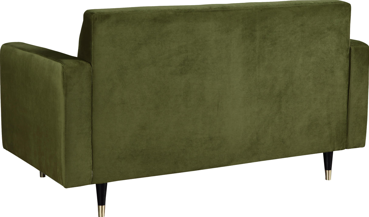Lola Olive Velvet Loveseat - galleria furniture outlet