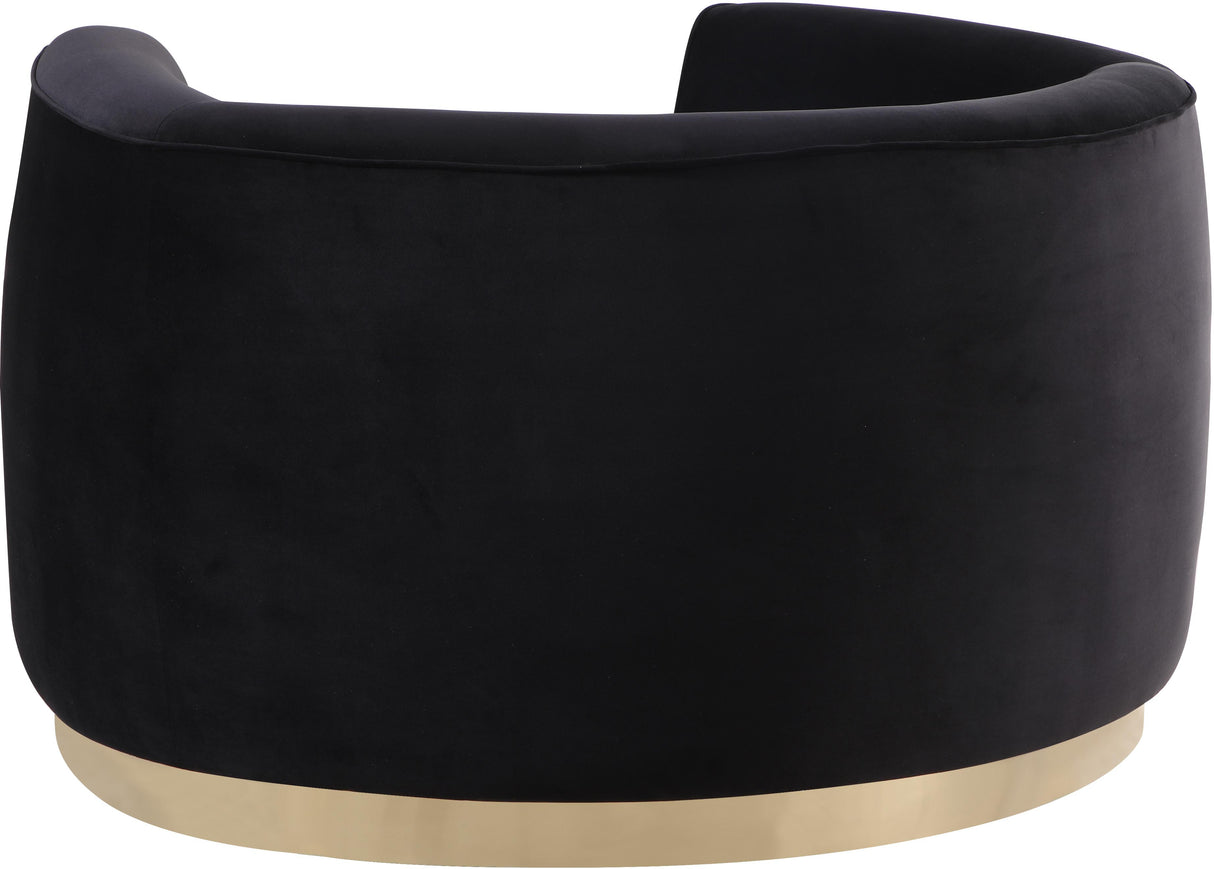 Julian Black Velvet Chair - galleria furniture outlet