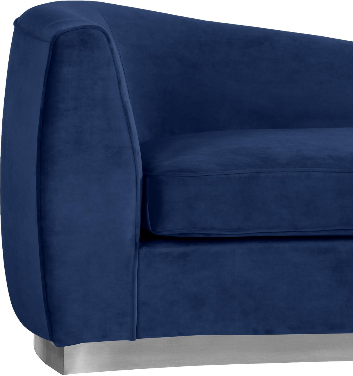 Julian Navy Velvet Chaise - galleria furniture outlet
