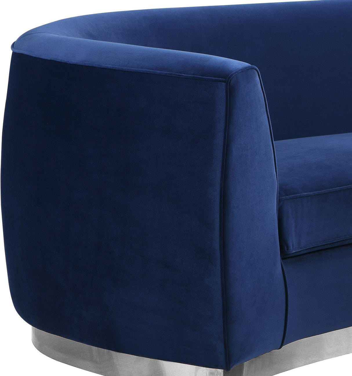 Julian Navy Velvet Sofa - galleria furniture outlet