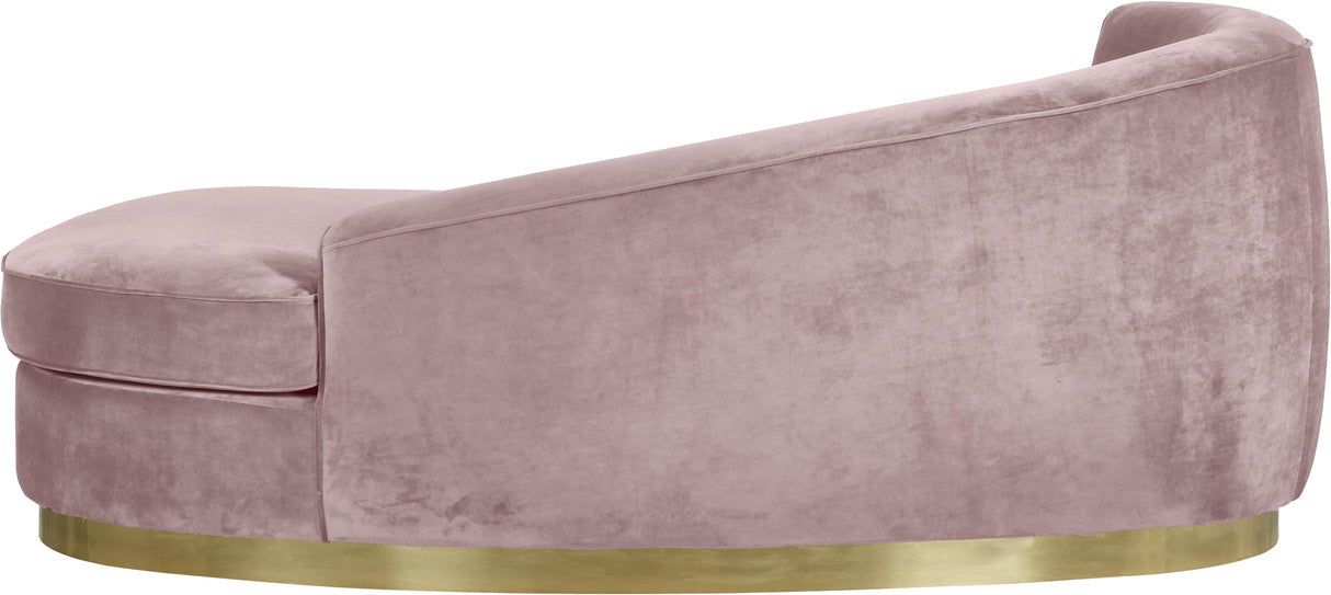 Julian Pink Velvet Chaise - galleria furniture outlet