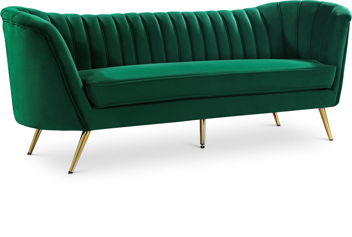 Margo Green Velvet Sofa - galleria furniture outlet