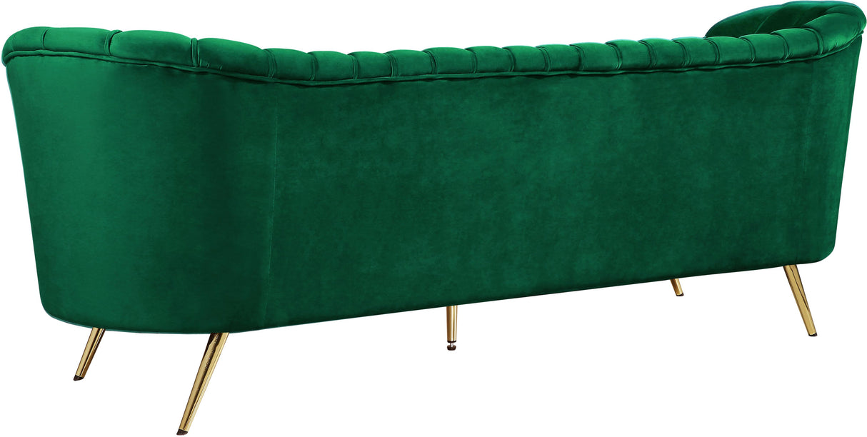 Margo Green Velvet Sofa - galleria furniture outlet