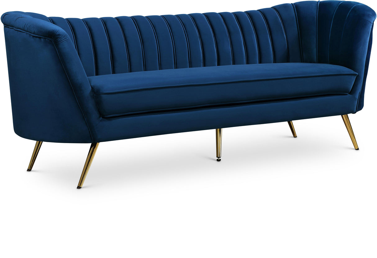 Margo Navy Velvet Sofa