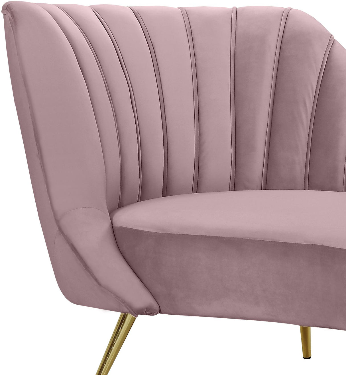 Margo Pink Velvet Chaise - galleria furniture outlet