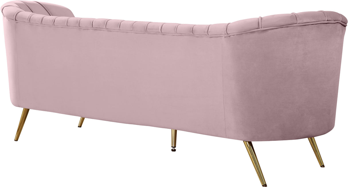 Margo Pink Velvet Sofa - galleria furniture outlet