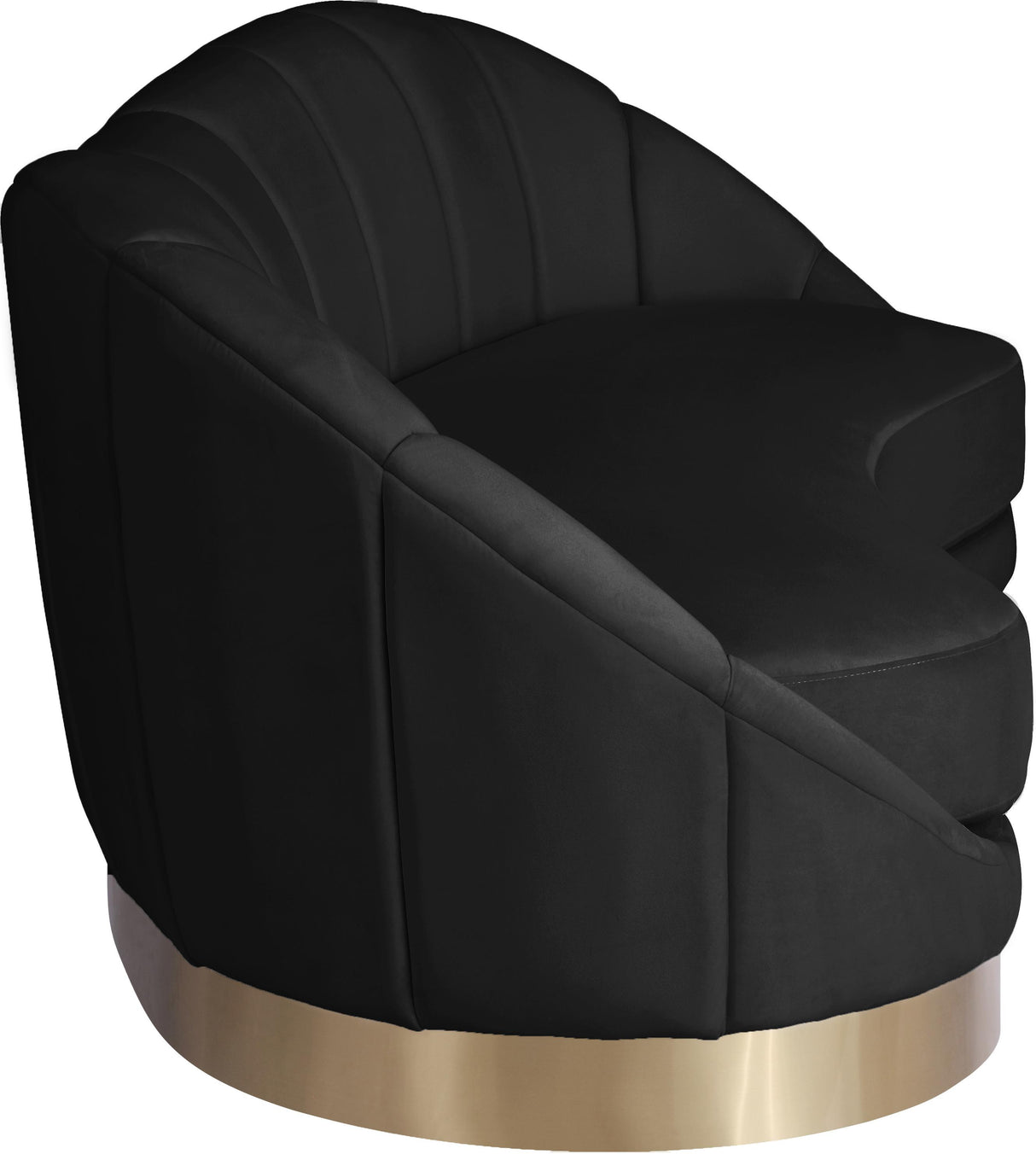 Shelly Black Velvet Sofa - galleria furniture outlet