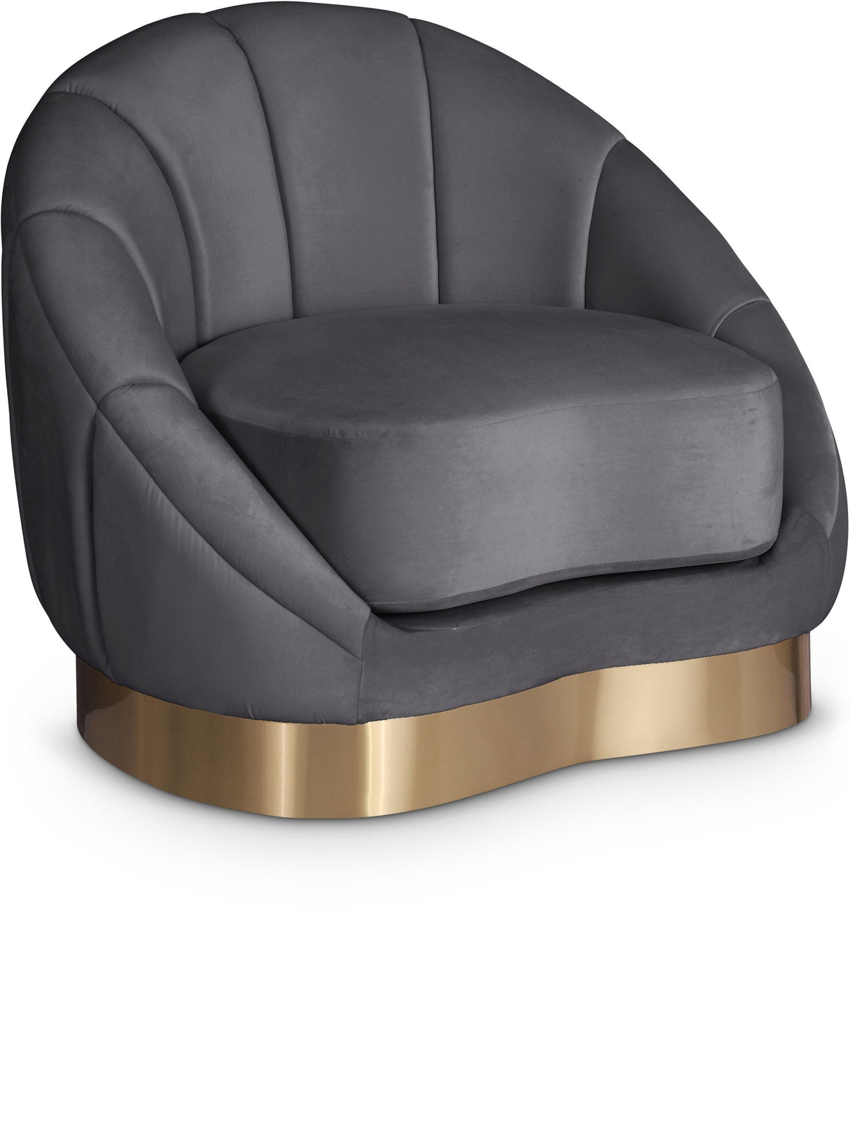 Shelly Grey Velvet Chair - galleria furniture outlet