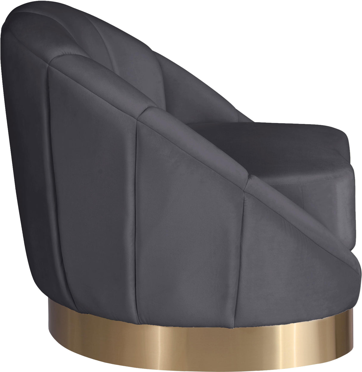 Shelly Grey Velvet Chair - galleria furniture outlet