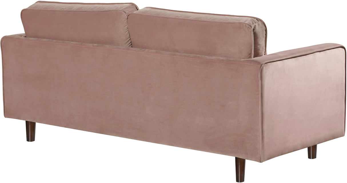 Emily Pink Velvet Loveseat - galleria furniture outlet