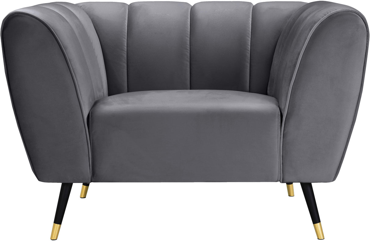 Beaumont Grey Velvet Chair