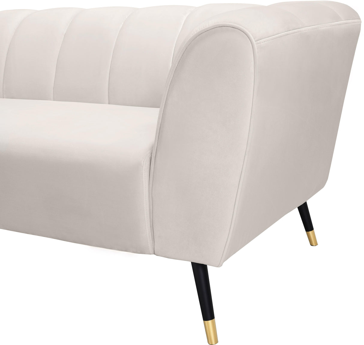 Beaumont Cream Velvet Loveseat - galleria furniture outlet