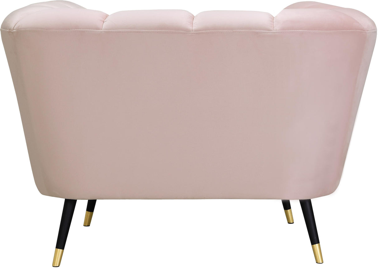 Beaumont Pink Velvet Chair - galleria furniture outlet
