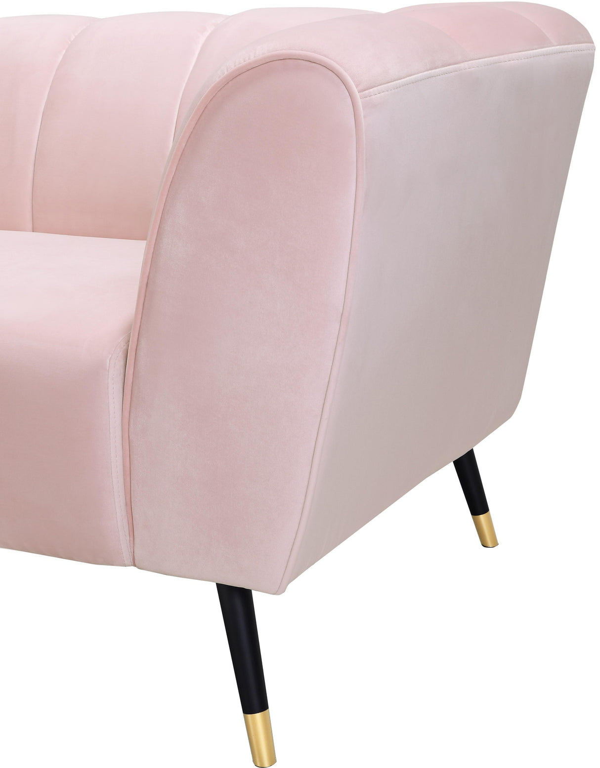 Beaumont Pink Velvet Chair - galleria furniture outlet