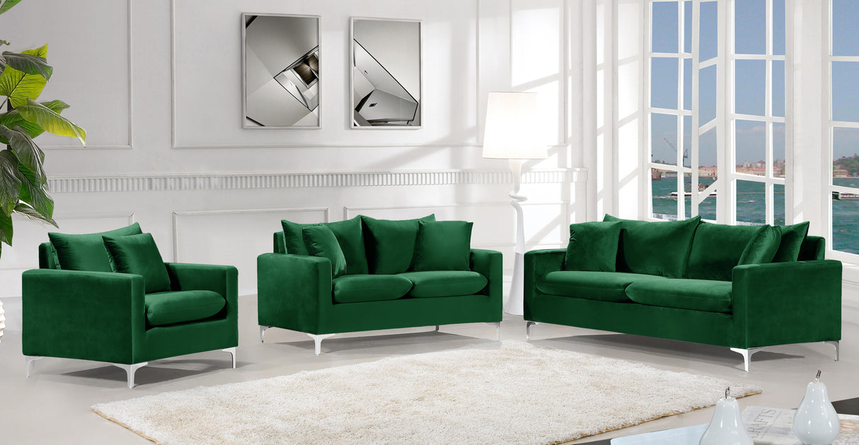 Naomi Green Velvet Chair - galleria furniture outlet