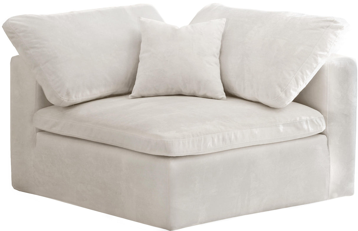 Cozy Cream Velvet Chair - galleria furniture outlet