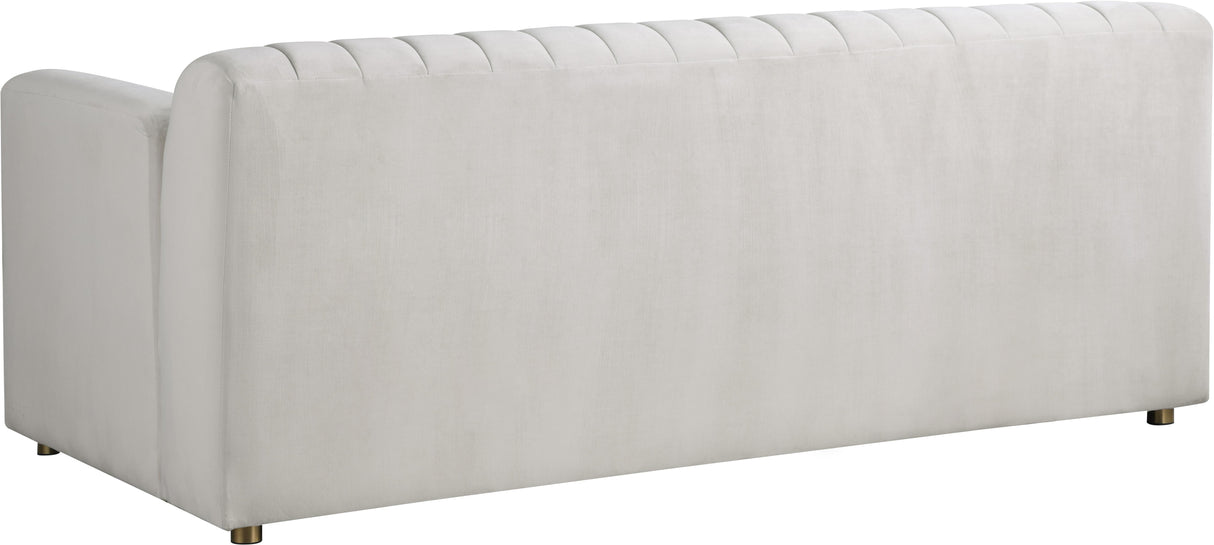 Naya Cream Velvet Loveseat - galleria furniture outlet