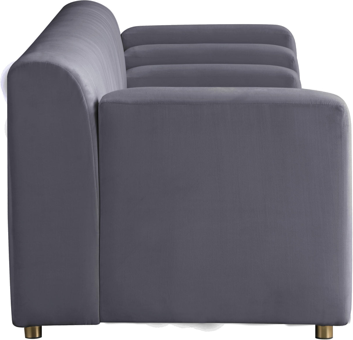 Naya Grey Velvet Sofa - galleria furniture outlet