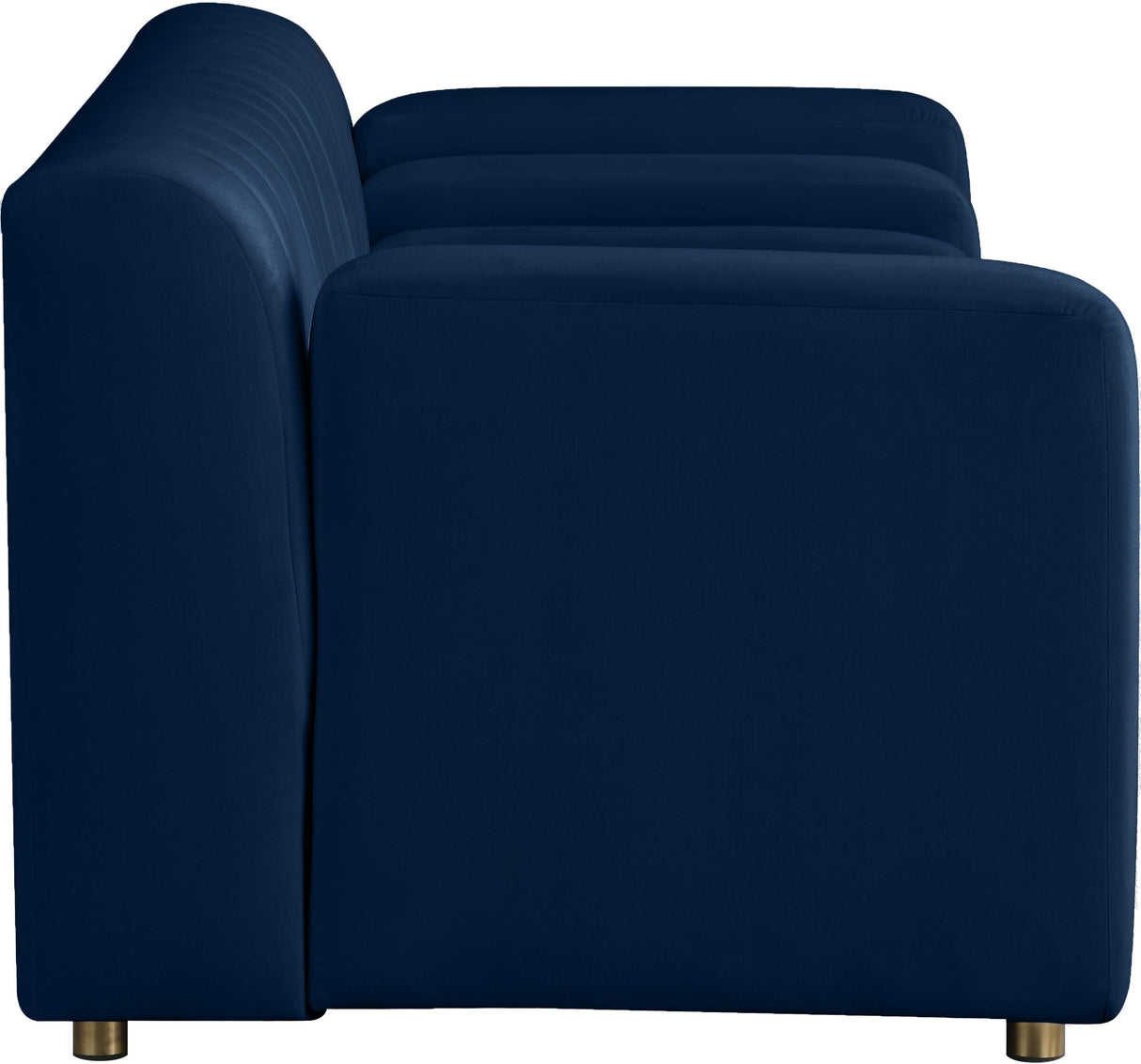 Naya Navy Velvet Loveseat - galleria furniture outlet