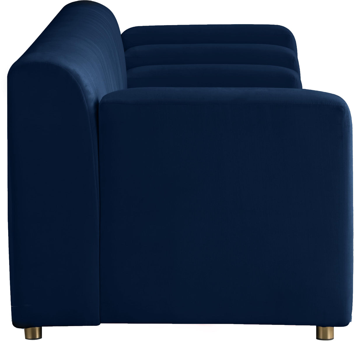 Naya Navy Velvet Sofa - galleria furniture outlet