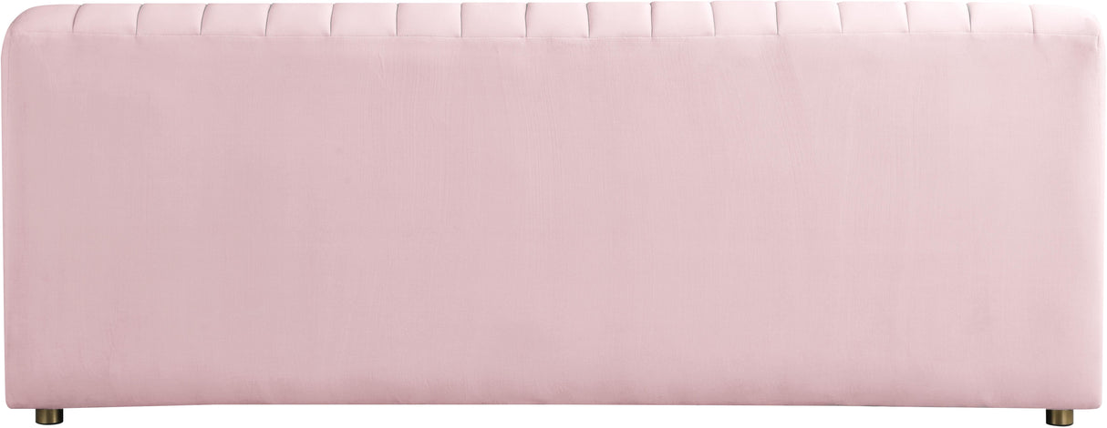 Naya Pink Velvet Loveseat - galleria furniture outlet