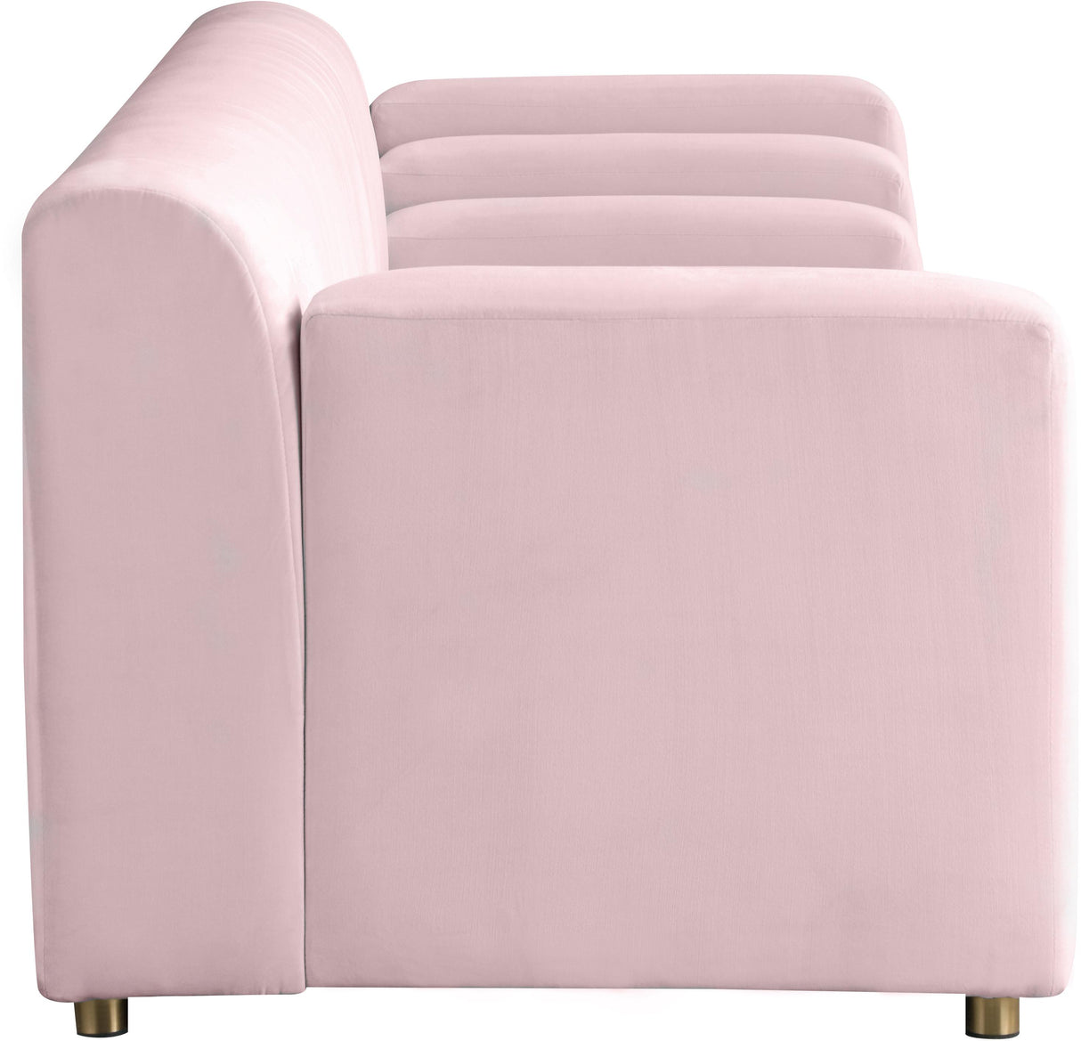 Naya Pink Velvet Sofa - galleria furniture outlet