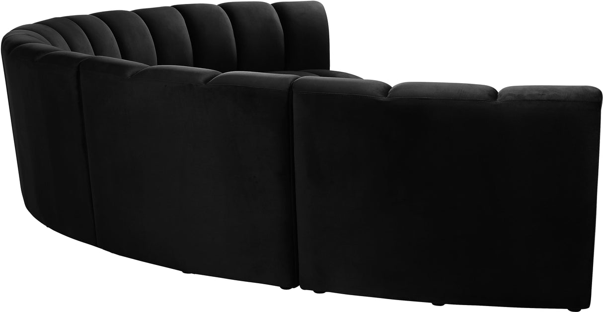 Infinity Black Velvet 6pc. Modular Sectional - galleria furniture outlet