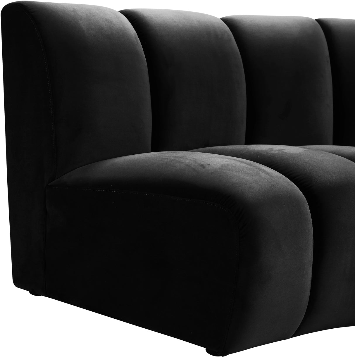 Infinity Black Velvet 2pc. Modular Sectional - galleria furniture outlet