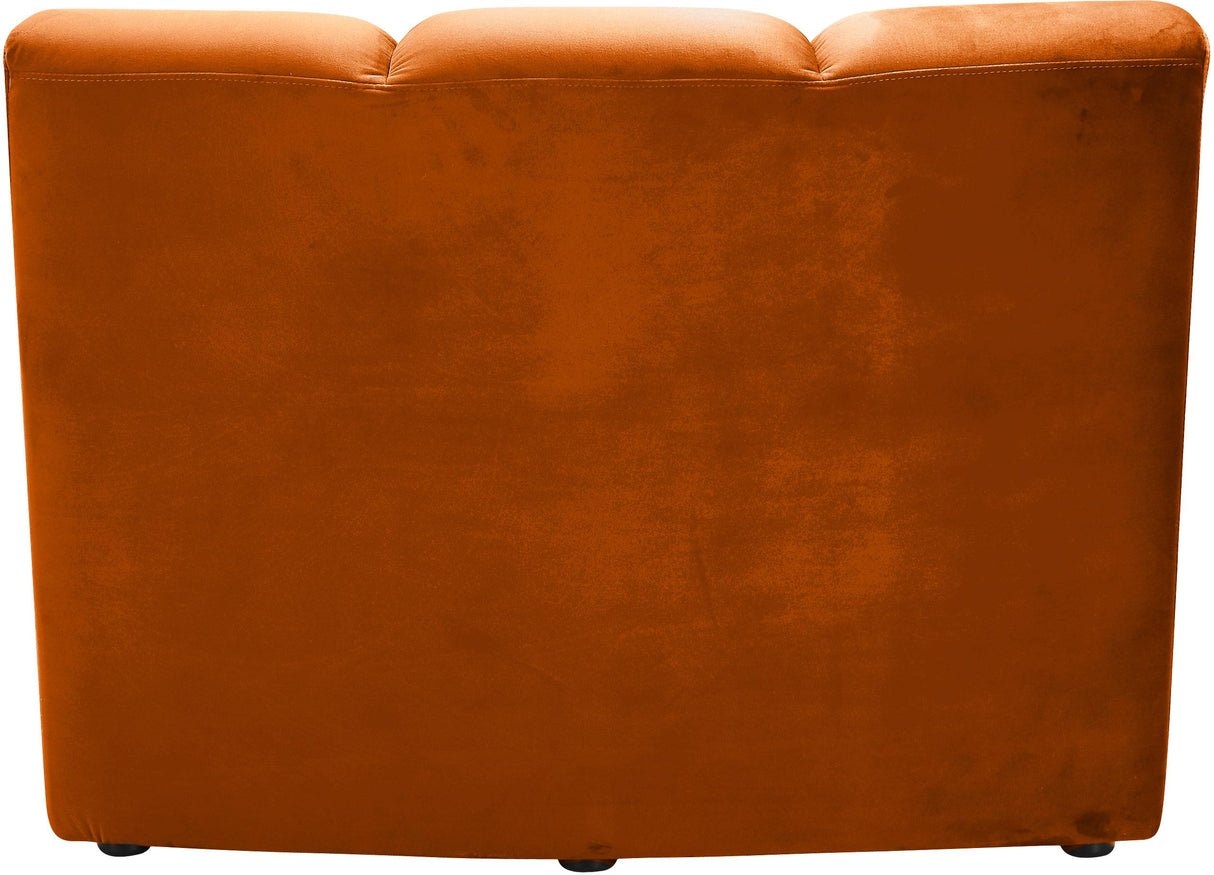 Infinity Cognac Velvet Modular Chair - galleria furniture outlet